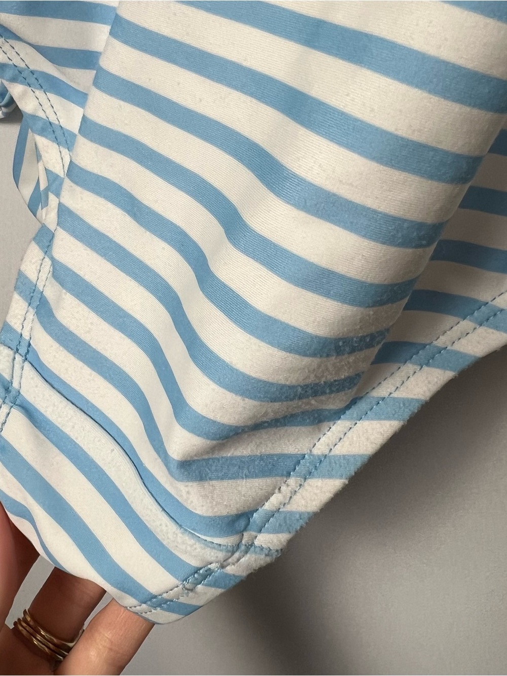 Isabel Maternity by Ingrid & Isabel One-Piece Swimsuit Blue White Stripe Medium - Picture 5 of 9